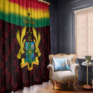 Personalised 1 July Ghana Republic Day Window Curtain African Pattern Mix Flag Unique Style