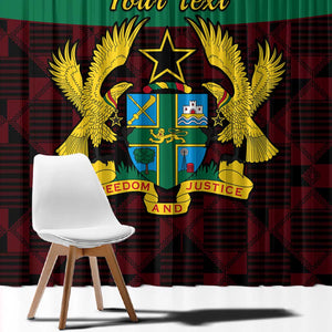 Personalised 1 July Ghana Republic Day Window Curtain African Pattern Mix Flag Unique Style