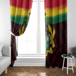 Personalised 1 July Ghana Republic Day Window Curtain African Pattern Mix Flag Unique Style