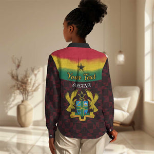 Personalised 1 July Ghana Republic Day Women Casual Shirt African Pattern Mix Flag Unique Style