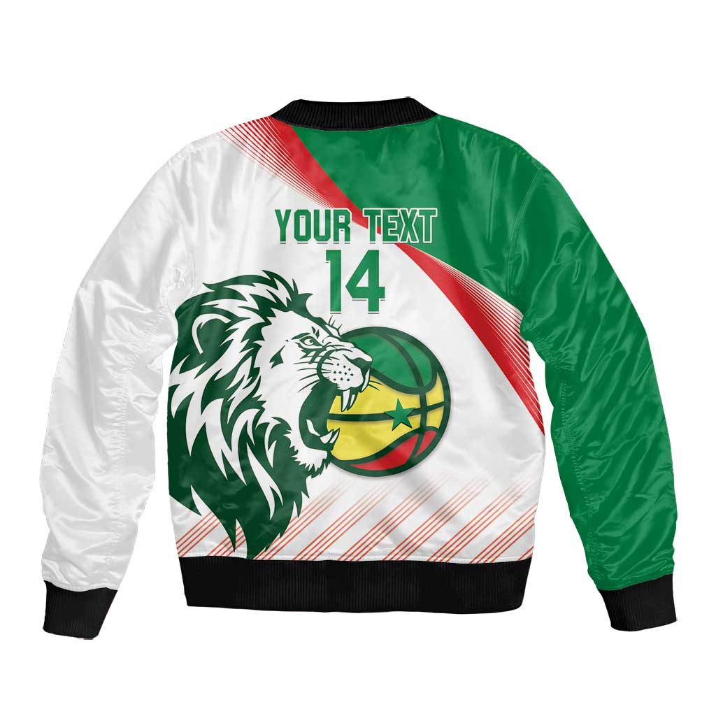 Afro Basketball Custom Senegal Bomber Jacket Come On Lions - African Pride