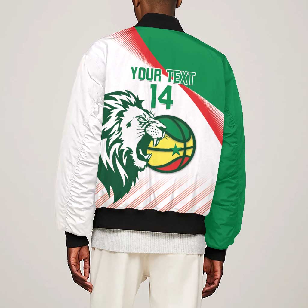 Afro Basketball Custom Senegal Bomber Jacket Come On Lions - African Pride