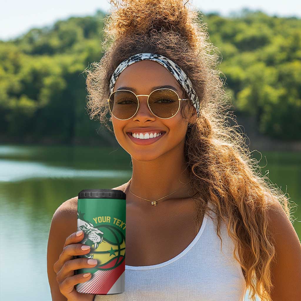 Afro Basketball Custom Senegal 4 in 1 Can Cooler Tumbler Come On Lions - African Pride