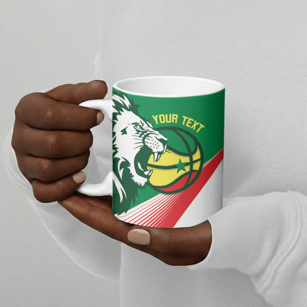 Senegal Basketball Custom Ceramic Mug Come On Lions