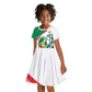 Afro Basketball Custom Senegal Kid Short Sleeve Dress Come On Lions - African Pride