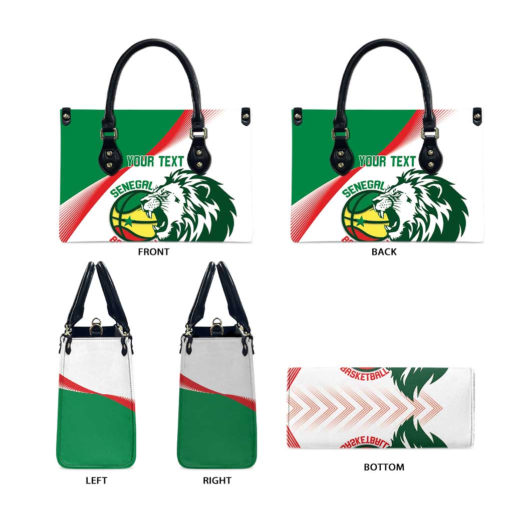 Senegal Basketball Custom Leather Bag Come On Lions