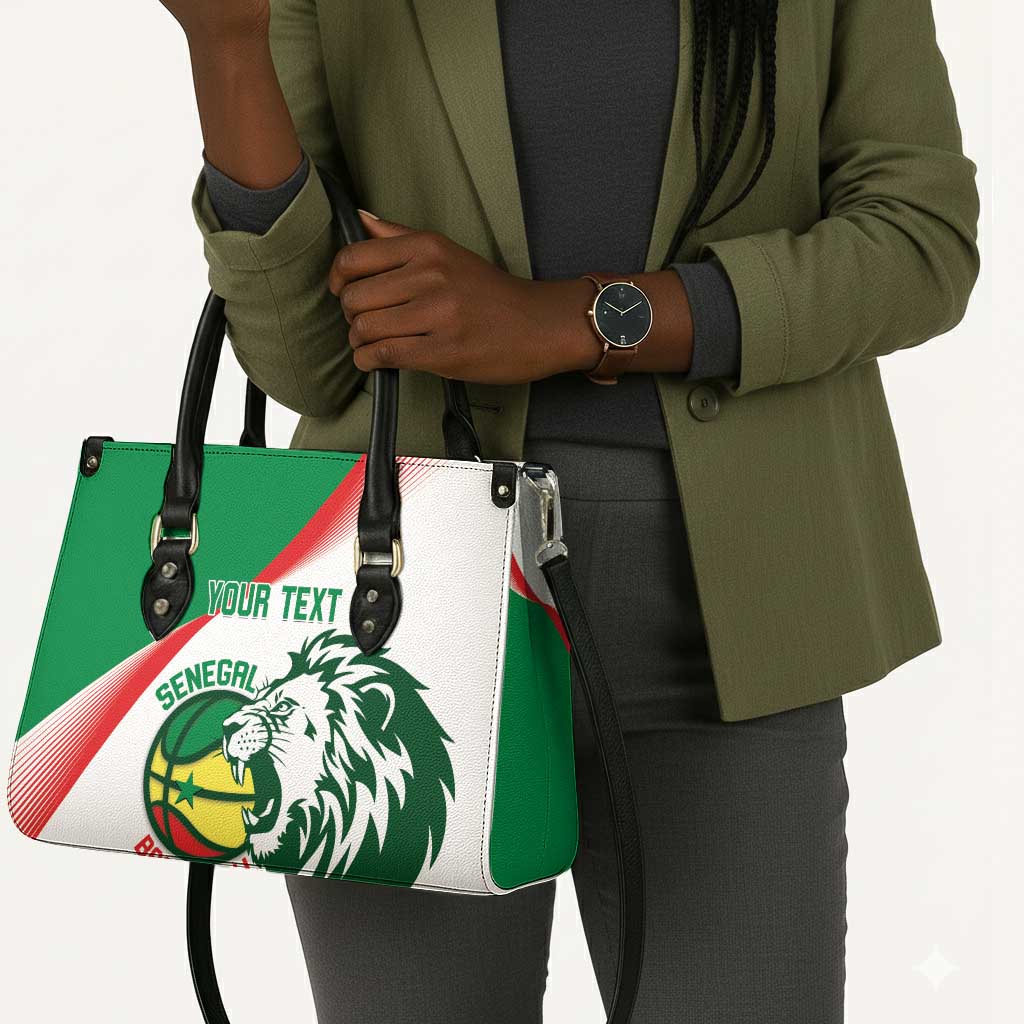 Senegal Basketball Custom Leather Bag Come On Lions