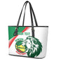 Afro Basketball Custom Senegal Leather Tote Bag Come On Lions - African Pride