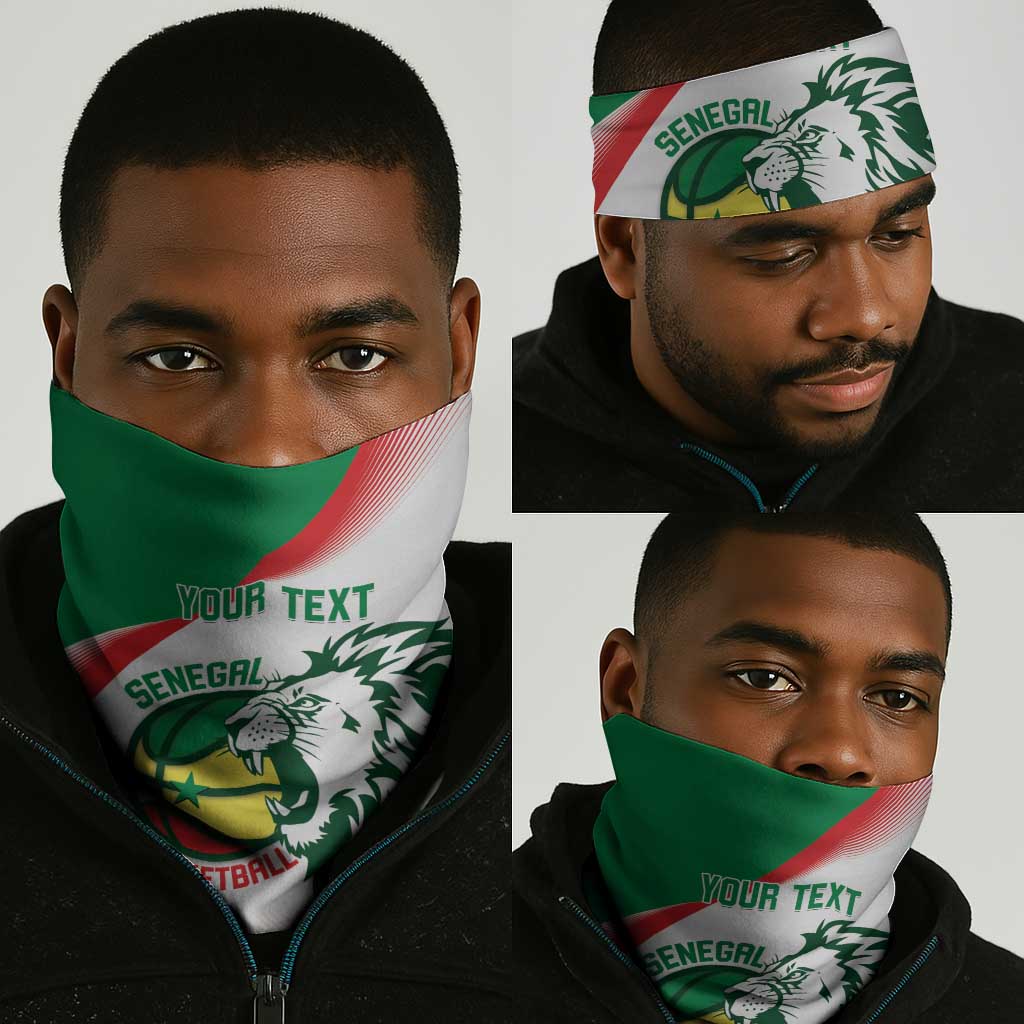 Afro Basketball Custom Senegal Neck Gaiter Come On Lions LT14