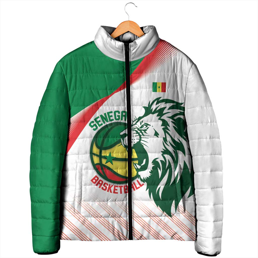 Senegal Basketball Custom Padded Jacket Come On Lions