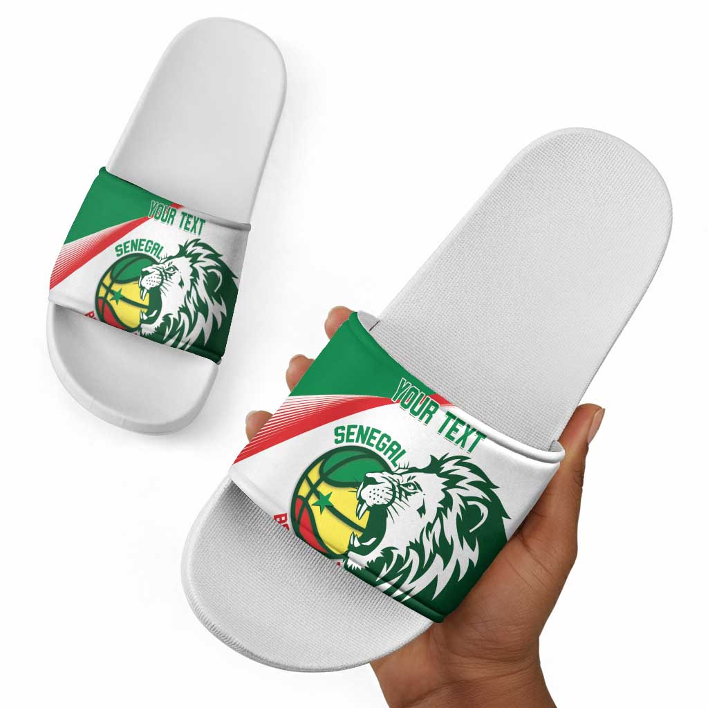 Senegal Basketball Custom Slide Sandals Come On Lions