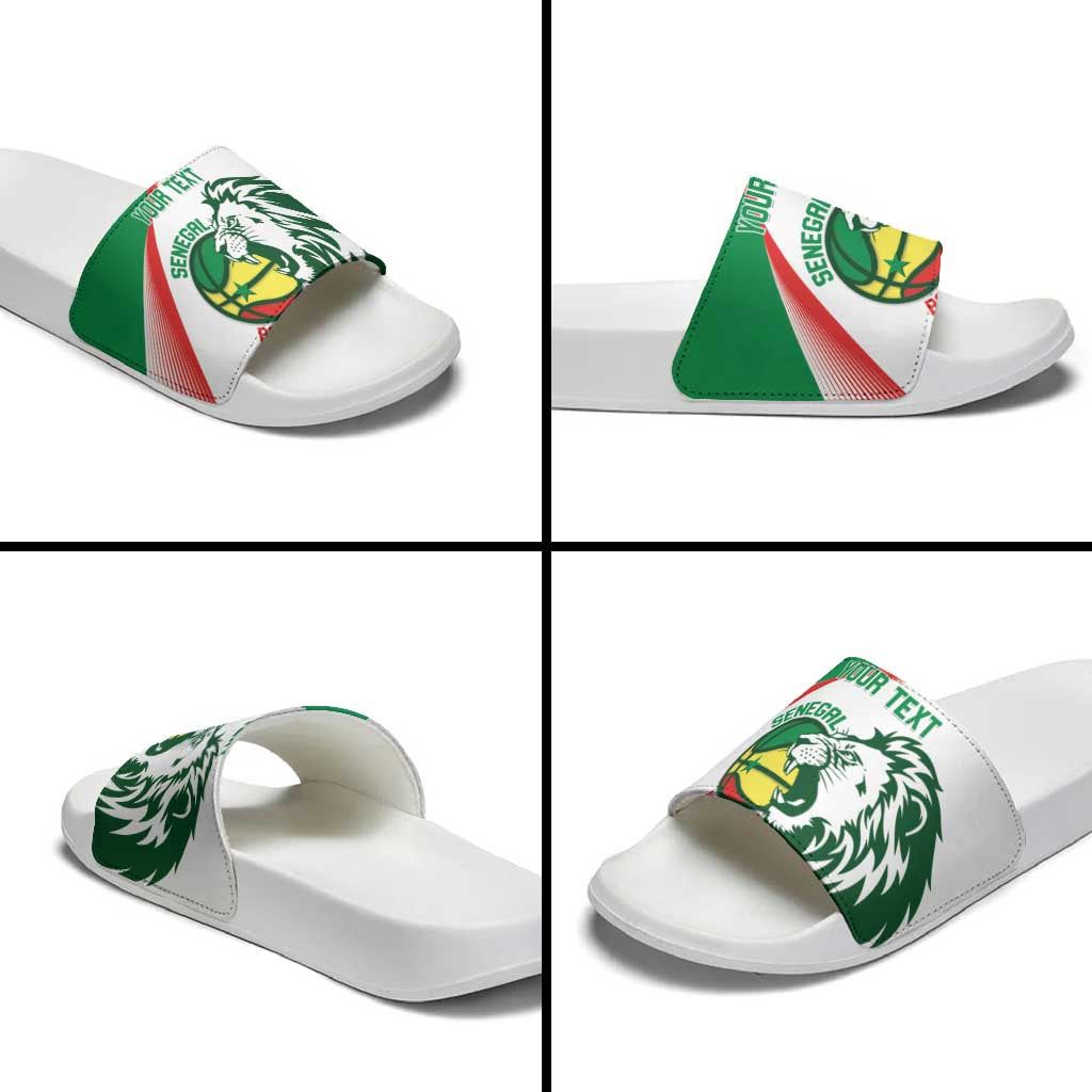 Senegal Basketball Custom Slide Sandals Come On Lions