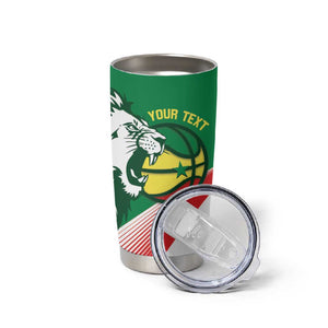 Afro Basketball Custom Senegal Tumbler Cup Come On Lions - African Pride