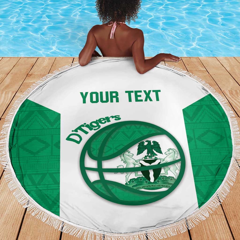 Afro Basketball Custom Nigeria Beach Blanket Come On Tigers - African Pride