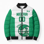 Nigeria Basketball Custom Bomber Puffer Jacket Come On Tigers