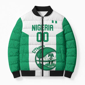 Nigeria Basketball Custom Bomber Puffer Jacket Come On Tigers