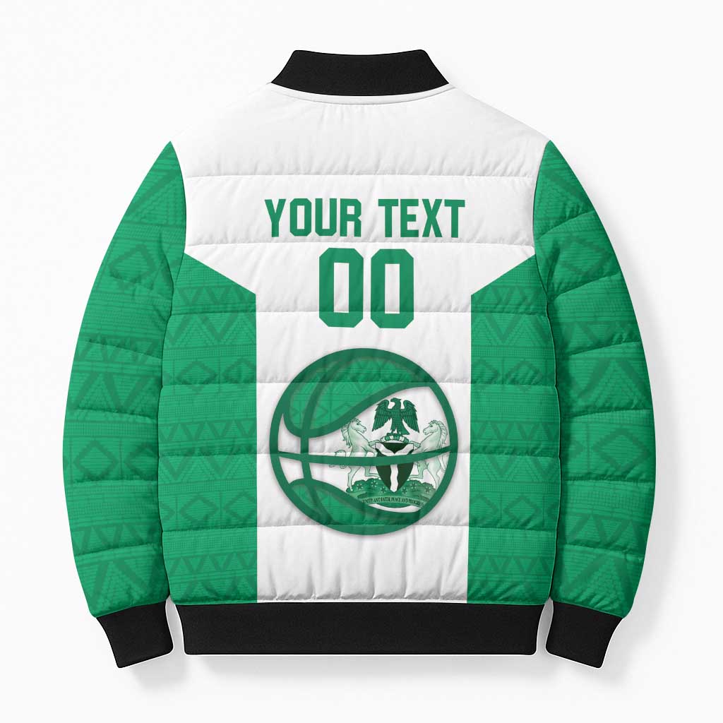 Nigeria Basketball Custom Bomber Puffer Jacket Come On Tigers