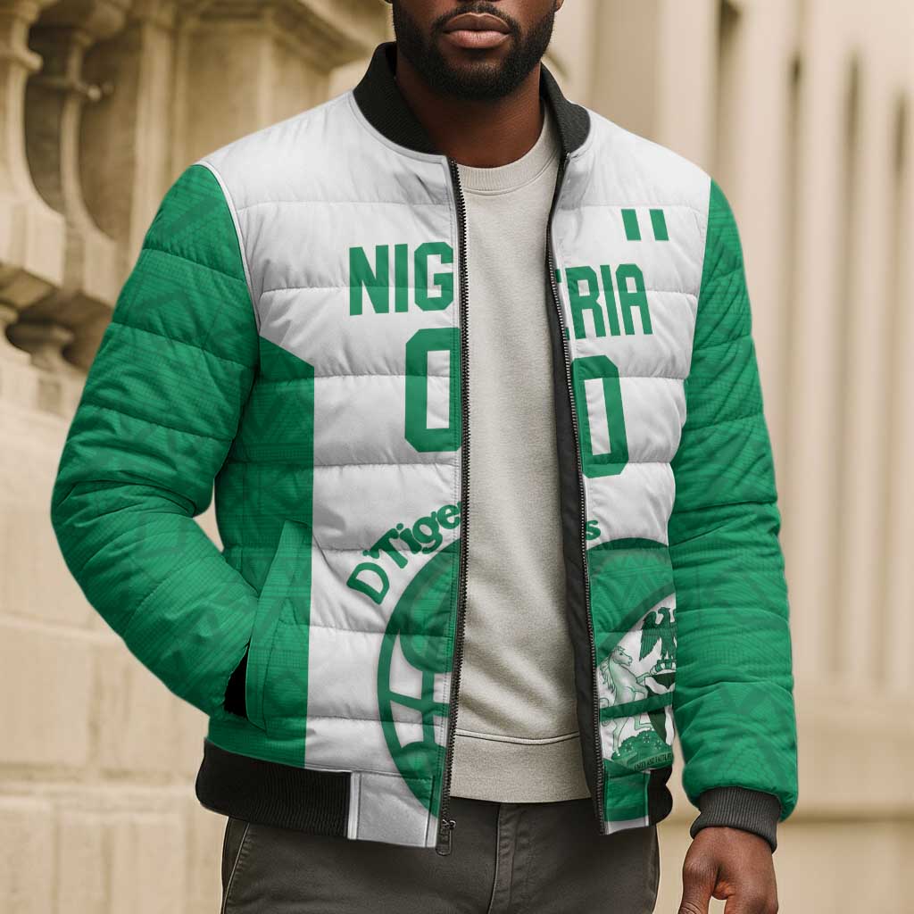 Nigeria Basketball Custom Bomber Puffer Jacket Come On Tigers