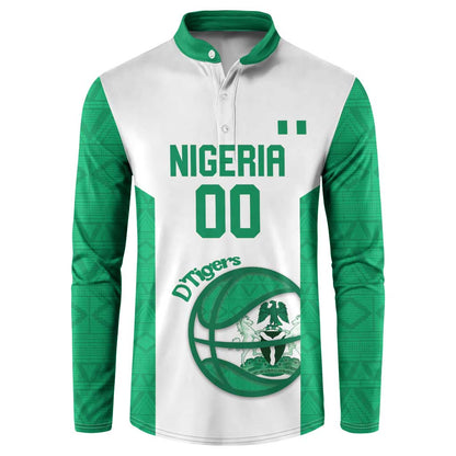 Nigeria Basketball Custom Button Sweatshirt Come On Tigers