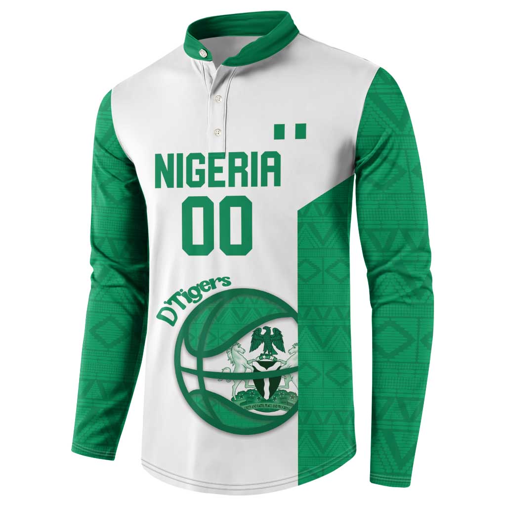 Nigeria Basketball Custom Button Sweatshirt Come On Tigers