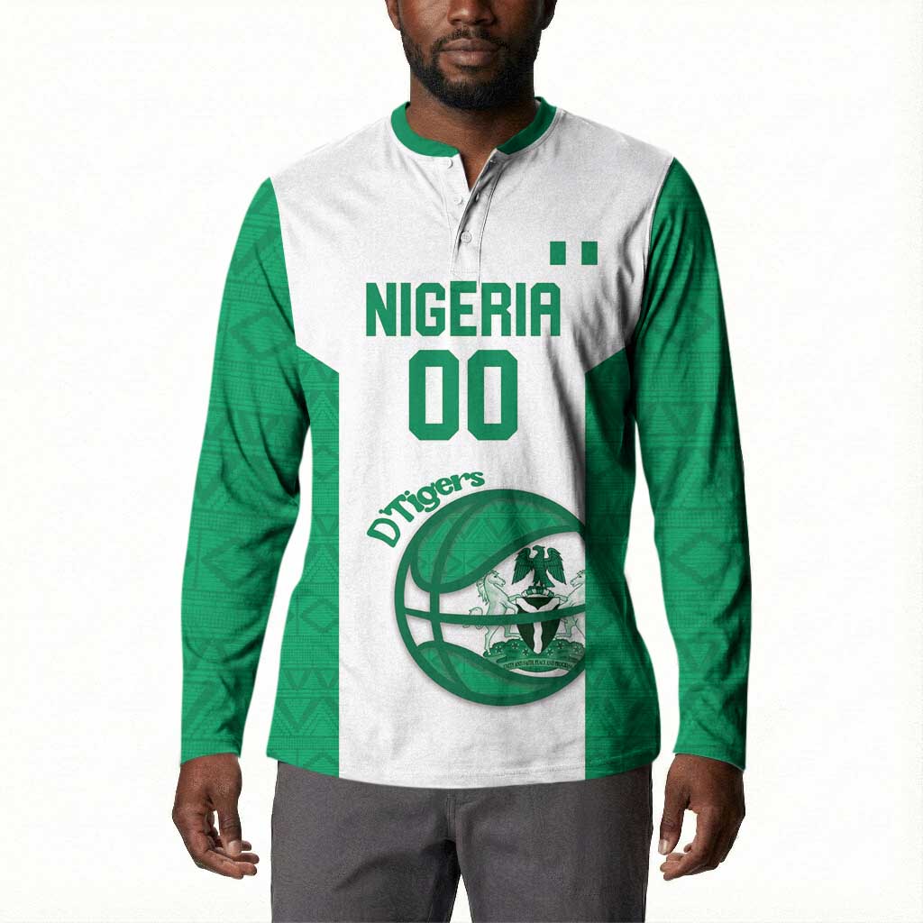 Nigeria Basketball Custom Button Sweatshirt Come On Tigers