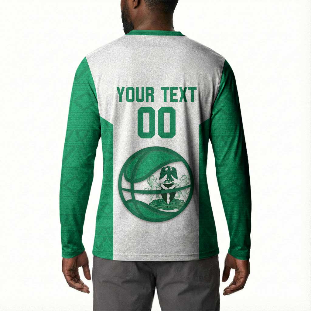 Nigeria Basketball Custom Button Sweatshirt Come On Tigers