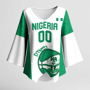 Nigeria Basketball Custom Kimono Sleeve Blouse Come On Tigers