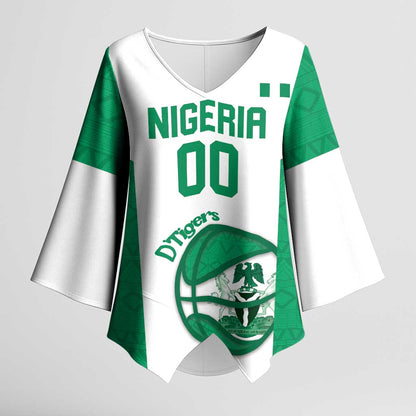 Nigeria Basketball Custom Kimono Sleeve Blouse Come On Tigers