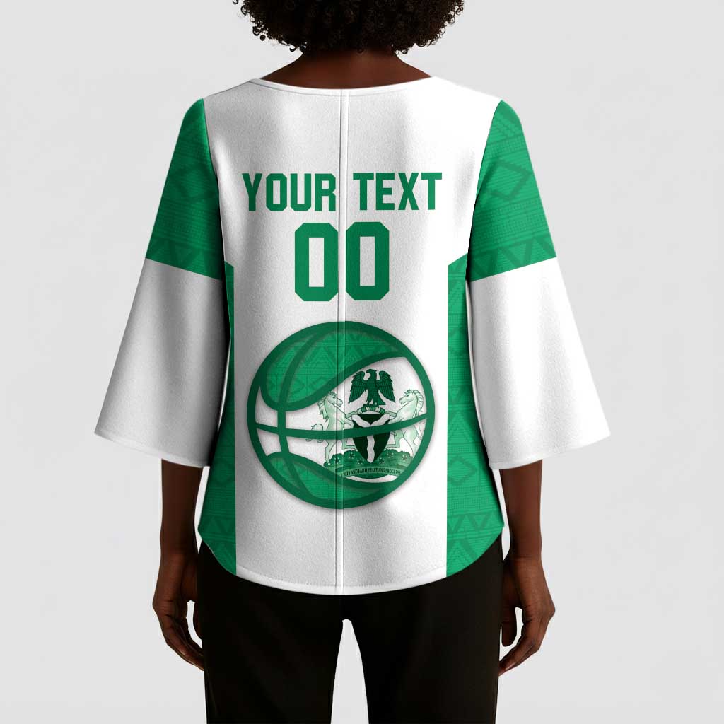 Nigeria Basketball Custom Kimono Sleeve Blouse Come On Tigers