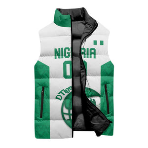 Nigeria Basketball Custom Sleeveless Puffer Jacket Come On Tigers