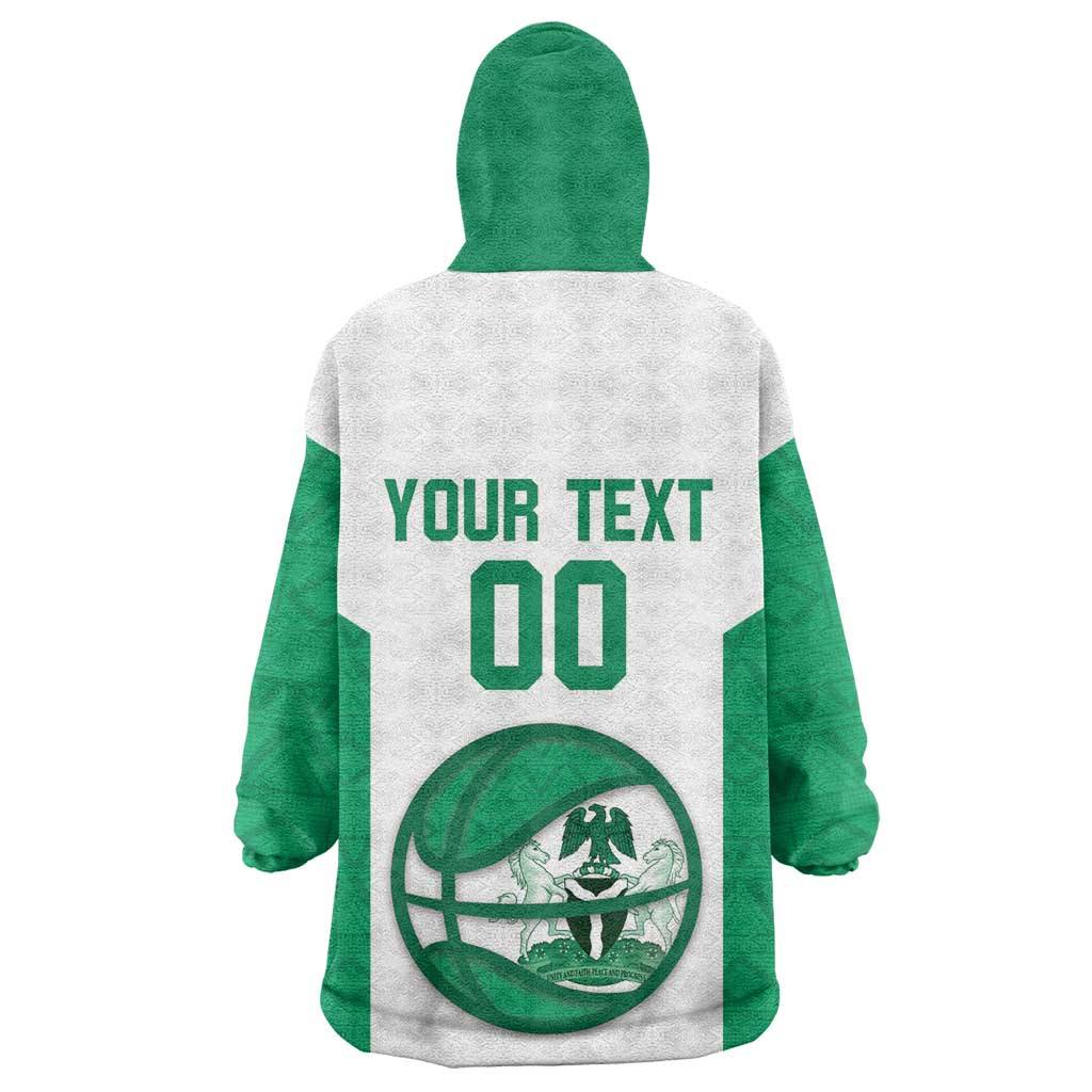 Afro Basketball Custom Nigeria Wearable Blanket Hoodie Come On Tigers - African Pride