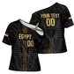 Egypt Basketball Custom Cross Shoulder Shirt Come On Pharaohs