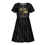 Afro Basketball Custom Egypt Kid Short Sleeve Dress Come On Pharaohs - African Pride