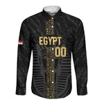 Afro Basketball Custom Egypt Long Sleeve Button Shirt Come On Pharaohs - African Pride