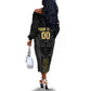 Afro Basketball Custom Egypt Off The Shoulder Long Sleeve Dress Come On Pharaohs - African Pride