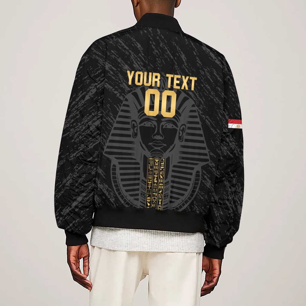 Afro Basketball Custom Egypt Sleeve Zip Bomber Jacket Come On Pharaohs - African Pride