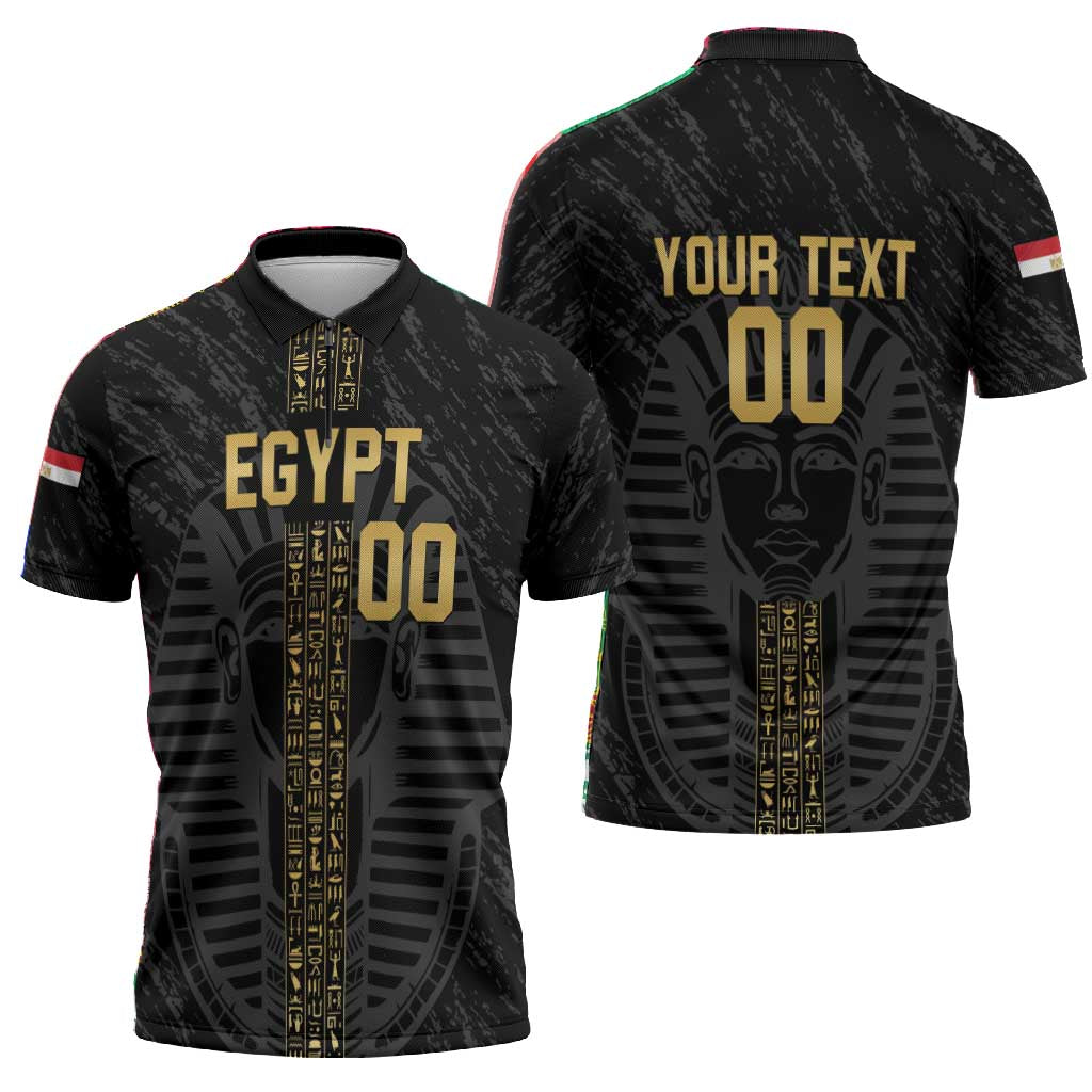 Egypt Basketball Custom Zipper Polo Shirt Come On Pharaohs