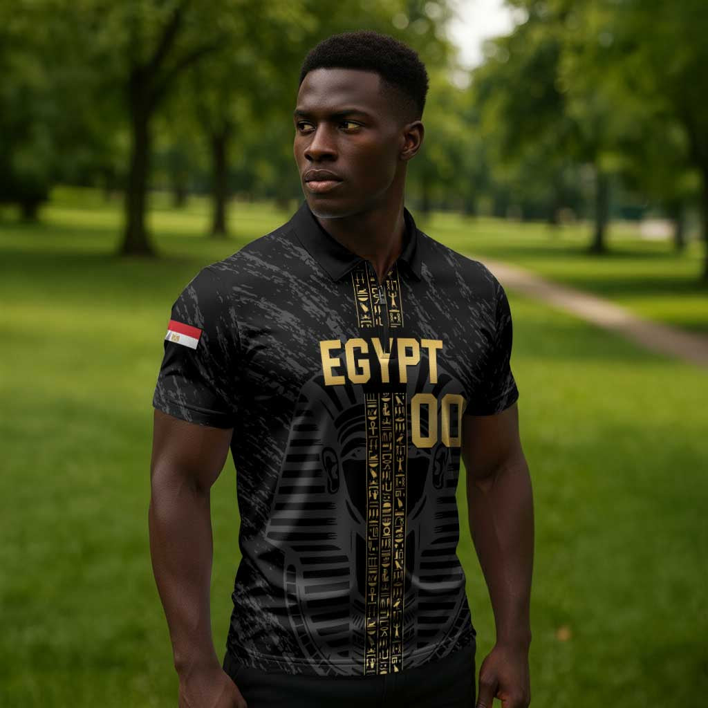 Egypt Basketball Custom Zipper Polo Shirt Come On Pharaohs