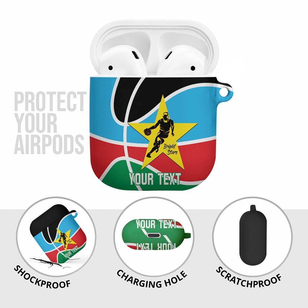 South Sudan Basketball Custom AirPods Case Come On Bright Stars