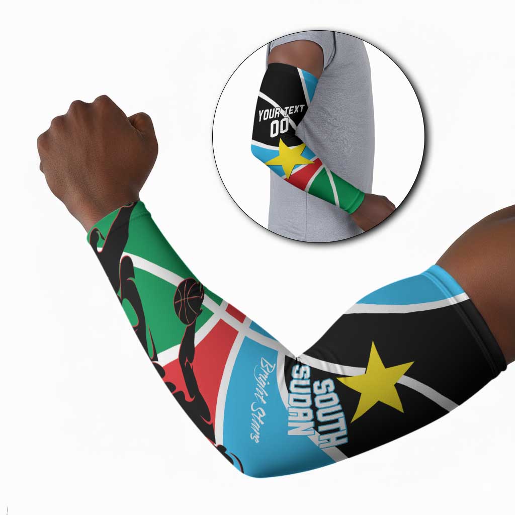 South Sudan Basketball Custom Arm Sleeves Come On Bright Stars