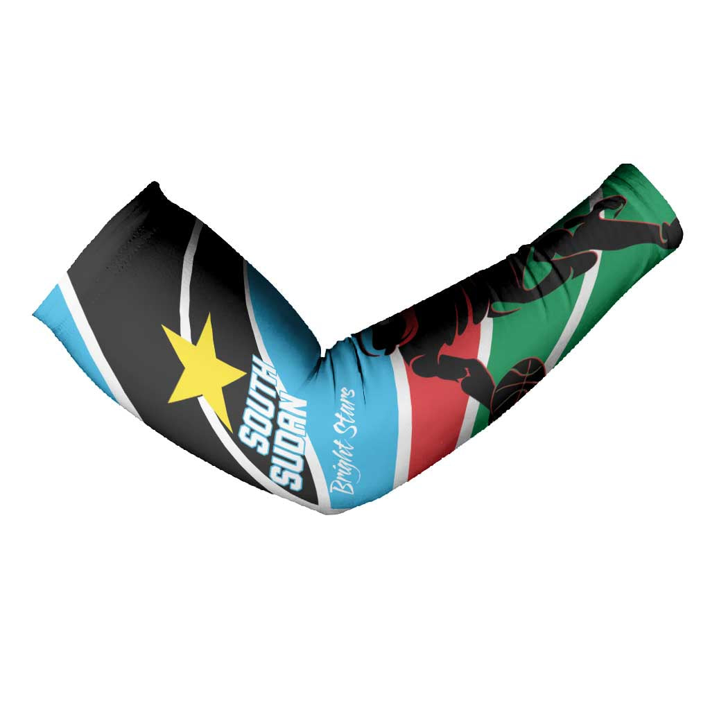 South Sudan Basketball Custom Arm Sleeves Come On Bright Stars