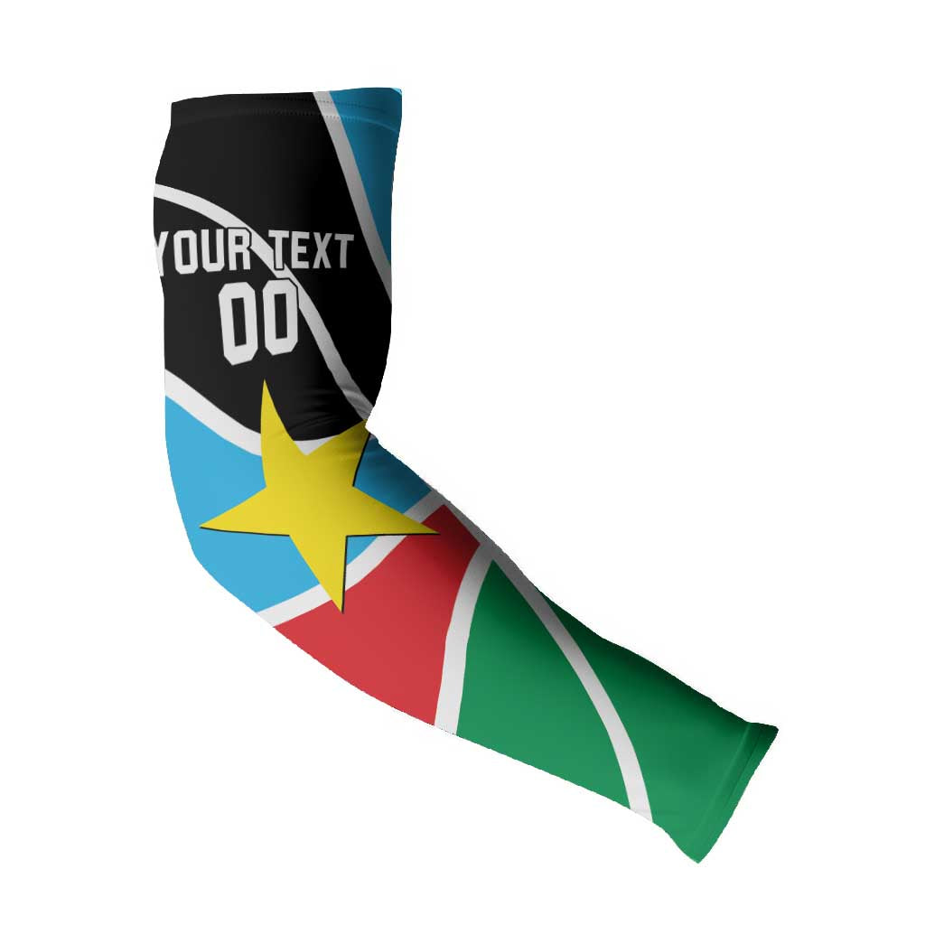 South Sudan Basketball Custom Arm Sleeves Come On Bright Stars