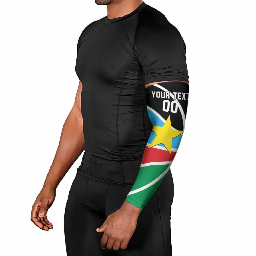 South Sudan Basketball Custom Arm Sleeves Come On Bright Stars
