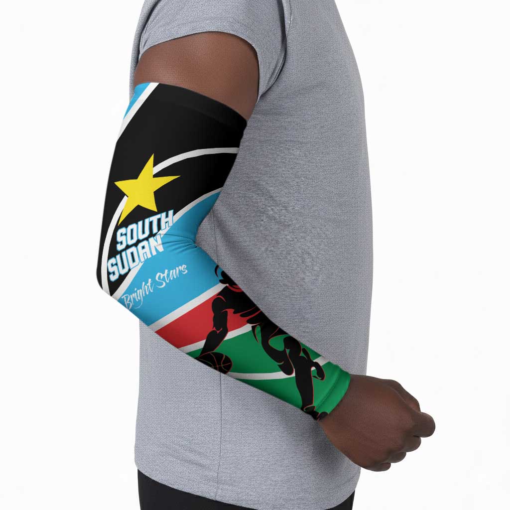 South Sudan Basketball Custom Arm Sleeves Come On Bright Stars