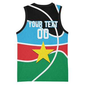 Afro Basketball Custom South Sudan Basketball Jersey Come On Bright Stars LT14