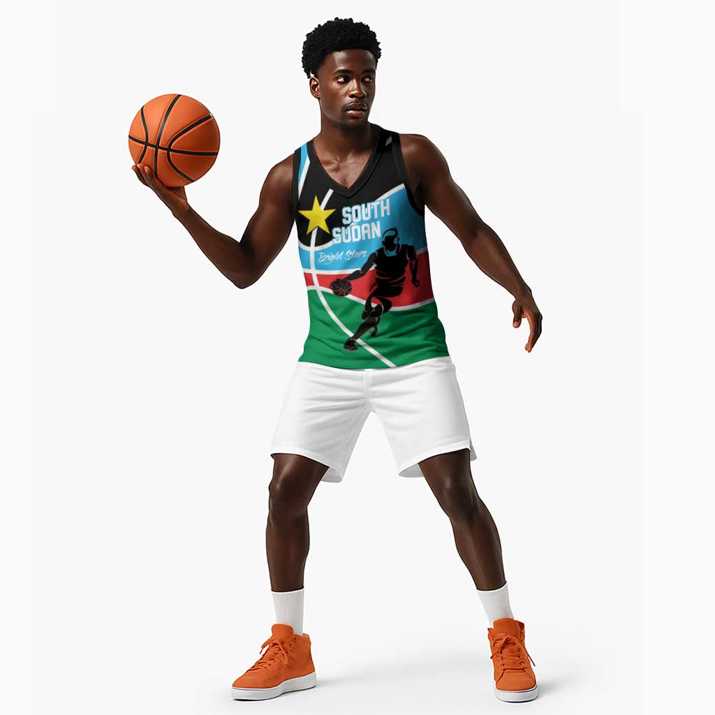 Afro Basketball Custom South Sudan Basketball Jersey Come On Bright Stars LT14