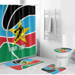South Sudan Basketball Custom Bathroom Set Come On Bright Stars