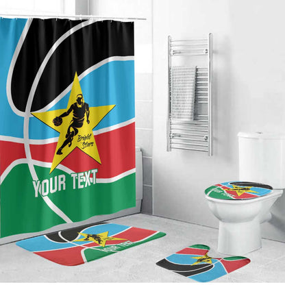 South Sudan Basketball Custom Bathroom Set Come On Bright Stars