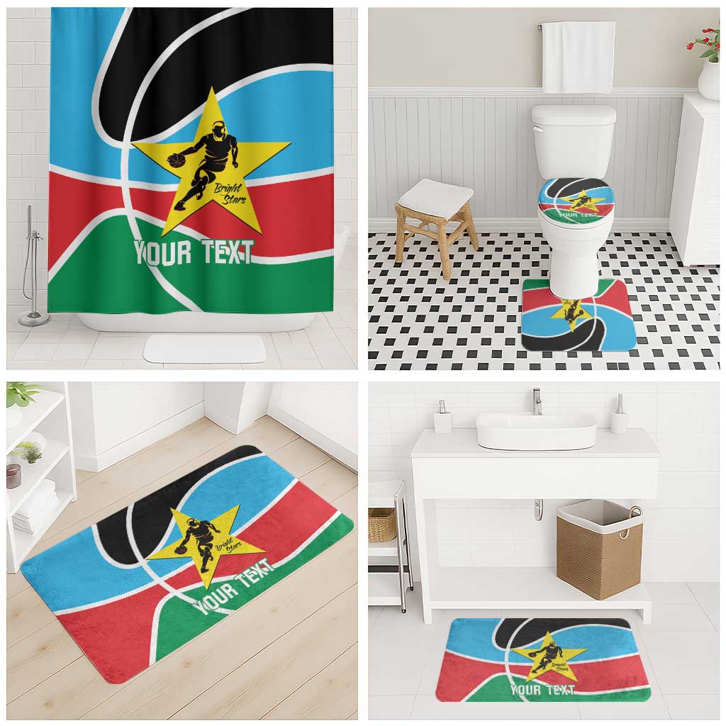 South Sudan Basketball Custom Bathroom Set Come On Bright Stars