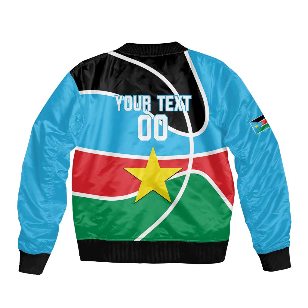Afro Basketball Custom South Sudan Bomber Jacket Come On Bright Stars - African Pride